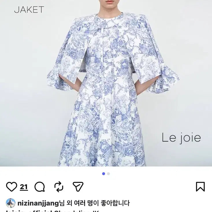 [BUNJANG] Le joie Toile de Jouy Print Cotton Blend Flare Dress / 초고퀄 르쥬아 Le joie 뜨왈 드 주이 원피스 정가 189,000원 신품 컨디션