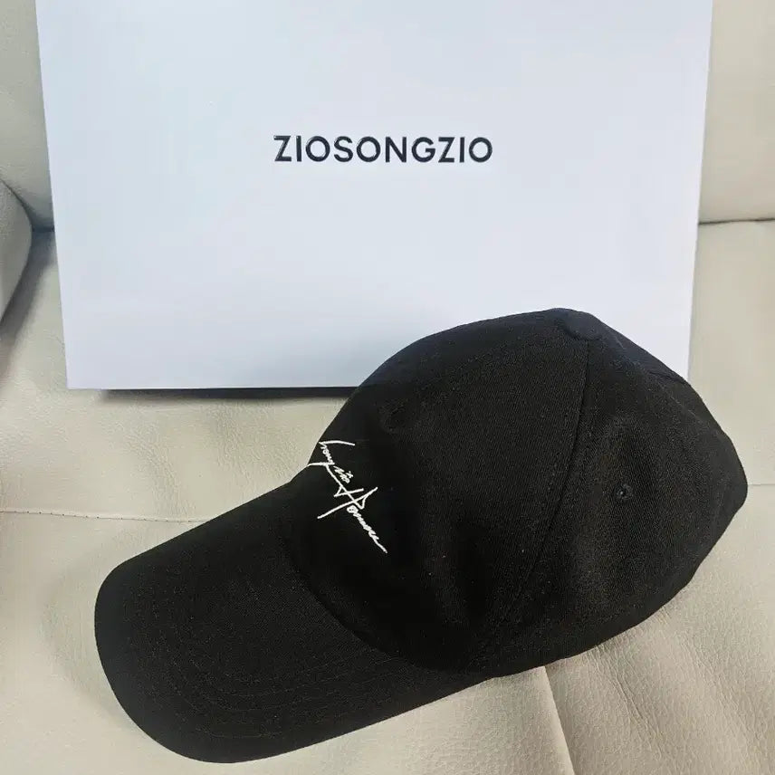 [BUNJANG] Songzio Homme Signature Logo Ball Cap Black / 송지오옴므 시그니처 볼캡 블랙