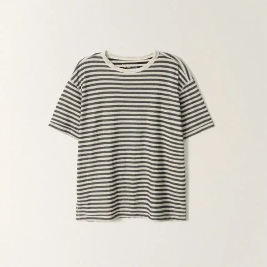 [BUNJANG] Nothing Written Stripe Cotton T-Shirt (White) / 낫띵리튼 Stripe cotton t-shirt(Stripe,W)