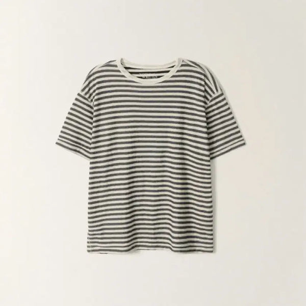 [BUNJANG] Nothing Written Stripe Cotton T-Shirt (White) / 낫띵리튼 Stripe cotton t-shirt(Stripe,W)
