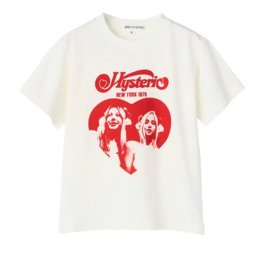 [BUNJANG] Hysteric Glamour Heart Short Sleeve T-Shirt White / 히스테릭 글래머 하트 반팔 티셔츠 화이트
