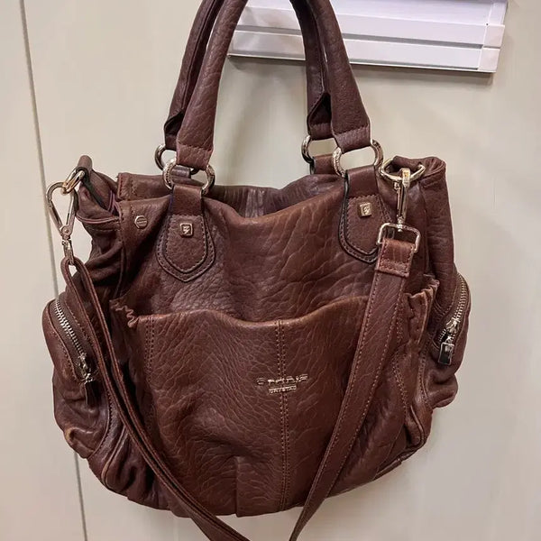[BUNJANG] Omnia Leather Shoulder Bag / 옴니아 가죽 숄더백