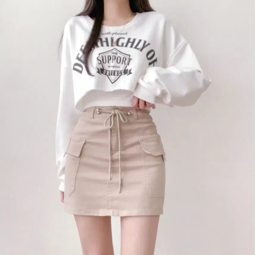 [BUNJANG] Cargo Mini Skirt with Built-in Shorts / 카고 미니스커트S (속바지내장)