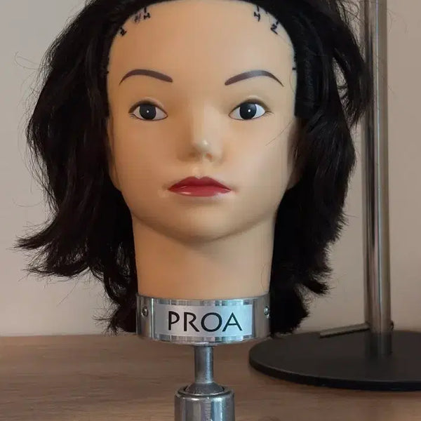 [BUNJANG] PRABA Mannequin Head Black Hair / 프라바 마네킹 헤드 검정 헤어