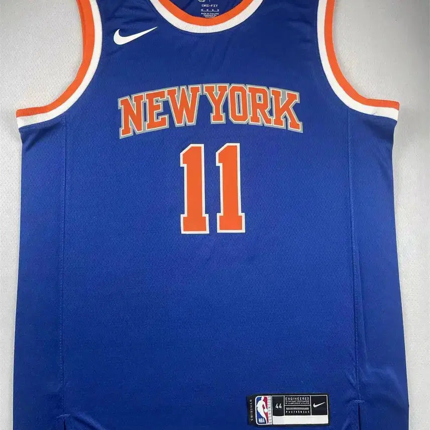 [BUNJANG] New York Knicks Jalen Brunson #11 Blue Hot Press Basketball Jersey / 뉴욕 닉스 농구복 11번 브렌슨 블루 핫프레스
