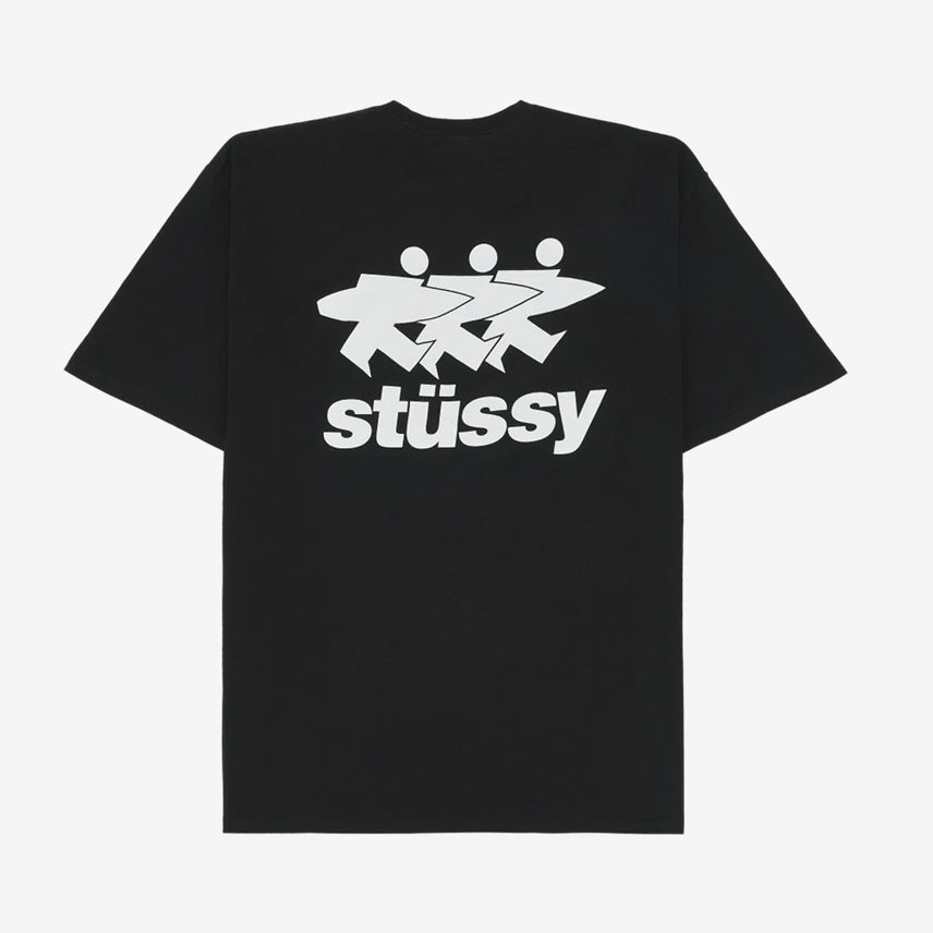 [BUNJANG] Stussy Surfer Week Graphic Short Sleeve T-Shirt (White / Black) / 정품/새상품) 스투시 서퍼 위크 반팔 티셔츠 남녀공용 (화이트 / 블랙)