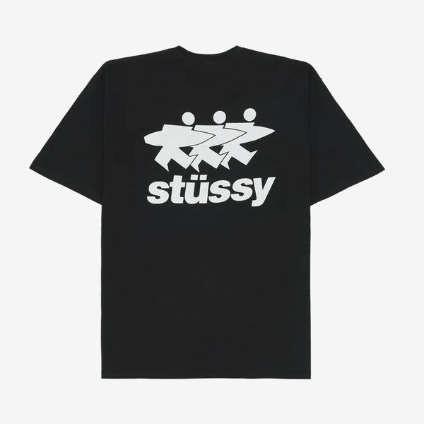 [BUNJANG] Stussy Surfer Week Graphic Short Sleeve T-Shirt (White / Black) / 정품/새상품) 스투시 서퍼 위크 반팔 티셔츠 남녀공용 (화이트 / 블랙)