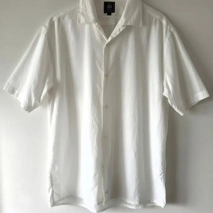 [BUNJANG] J.press Relaxed Fit Open Collar Shirt White / J.press 제이프레스 배기 오픈 카라 셔츠