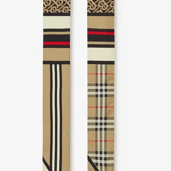 [BUNJANG] Burberry Montage Silk Scarf (Archive Beige) with Receipt / 정품 버버리 몽타쥬 스카프(아카이브베이지) 영수증포함