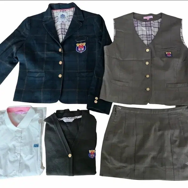 [BUNJANG] Jungwon Girls' Middle School Spring/Winter Uniform Set / 예쁜 여자교복 춘추동계용 짧치세트u53-1(정원여중)