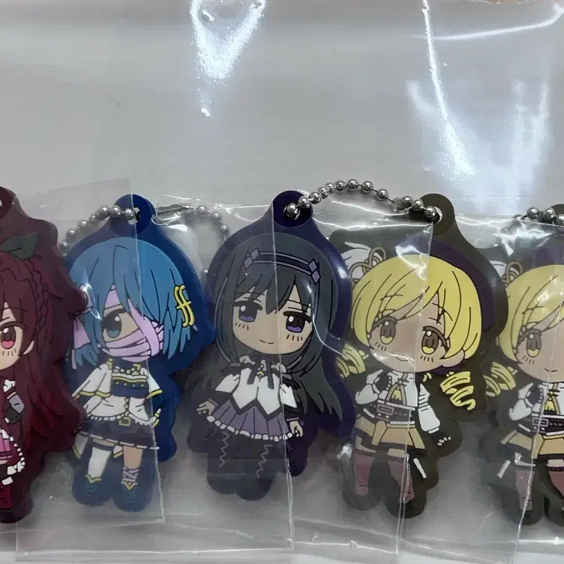 [BUNJANG] Puella Magi Madoka Magica Kuji Lottery Set Keychains (5 Types) / 마법소녀 마도카 마기카 쿠지 상 키링 5종 세트