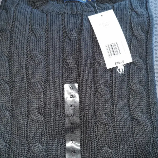 [BUNJANG] Polo Cable Knit Short Sleeve T-Shirt / 폴로 케이블 반팔 M