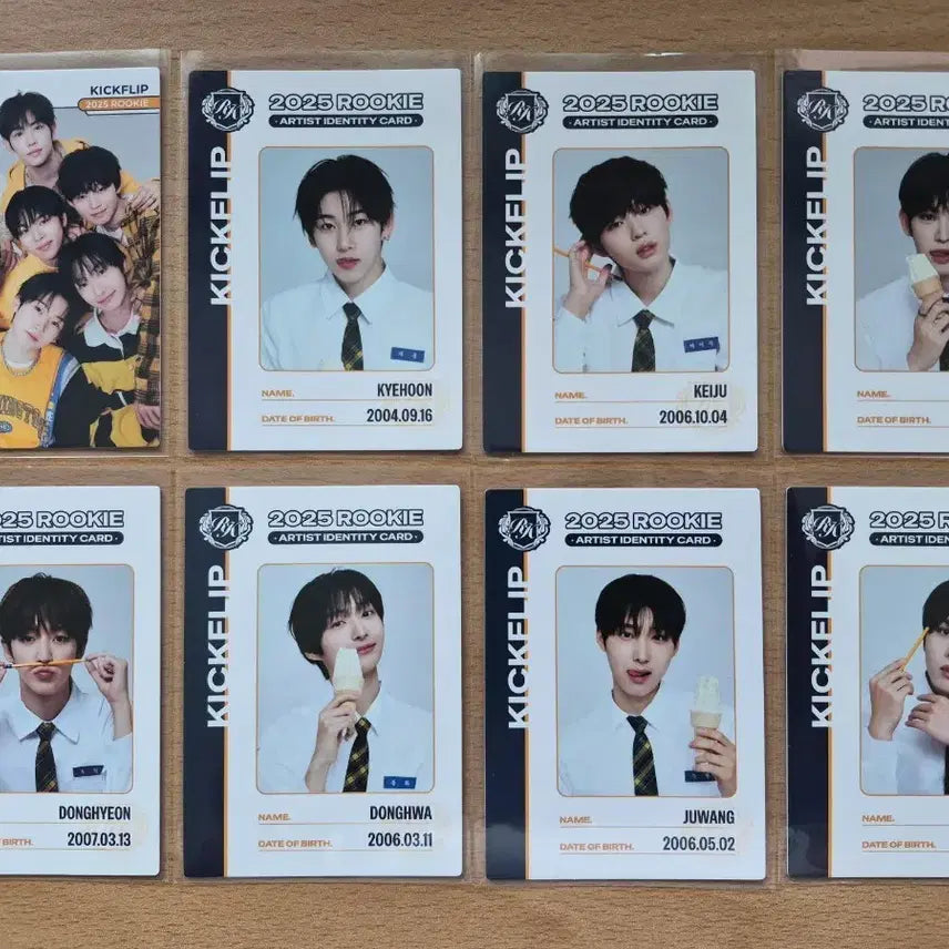 [BUNJANG] Tereka K-Pop Rookie Kickflip Student ID + Team Card Bundle Set / 2025 테레카 KPOP 루키 킥플립 학생증 + 팀카드 8장랏 판매합니다.