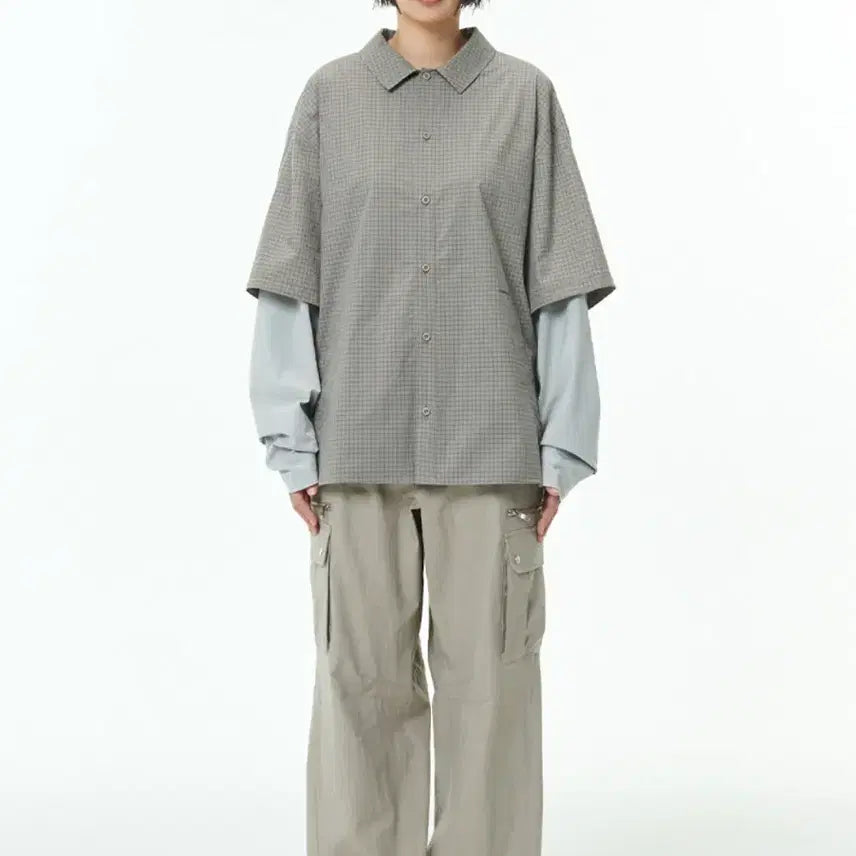 [BUNJANG] Node Labs DEV:10 Cut Line Wide Cargo Pants Beige / 노드랩스 DEV:10 컷 라인 와이드 카고 팬츠 베이지 새상품
