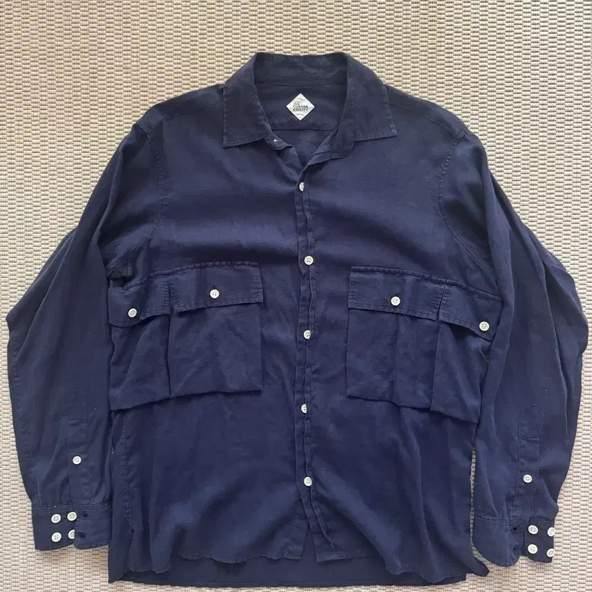 [BUNJANG] Corona Utility Hunter Hiker Shirt Jacket Linen Navy / 코로나유틸리티 corona utility 헌터 하이커 셔츠자켓 판매합니다