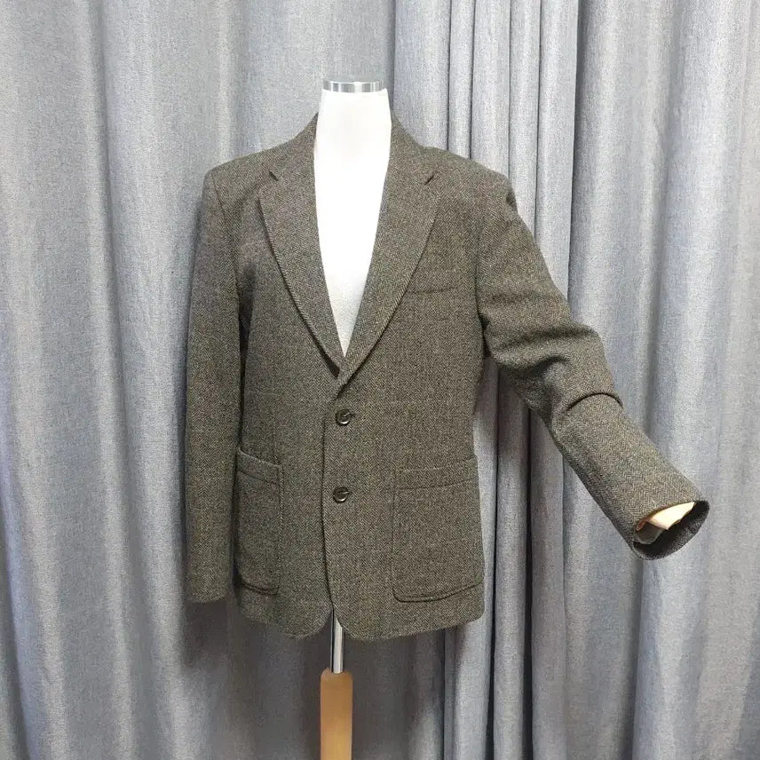[BUNJANG] 100% Wool Herringbone Cozy Jacket / 100 헤링본 울100% 고급 코지자켓
