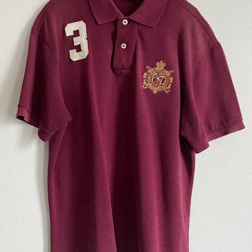 [BUNJANG] Polo Ralph Lauren T-Shirt / 폴로 랄프로렌 카라티 3번 와인색