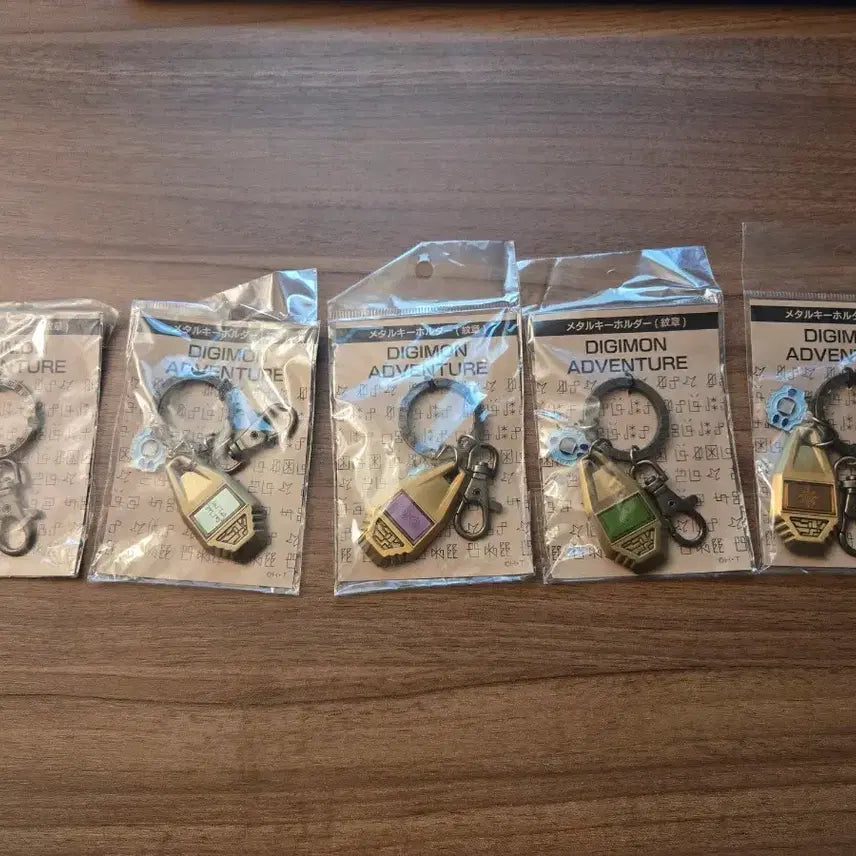 [BUNJANG] Digimon Digivice Metal Keyring Bundle Set / 디지몬 메탈키링 디지바이스 5개 일괄