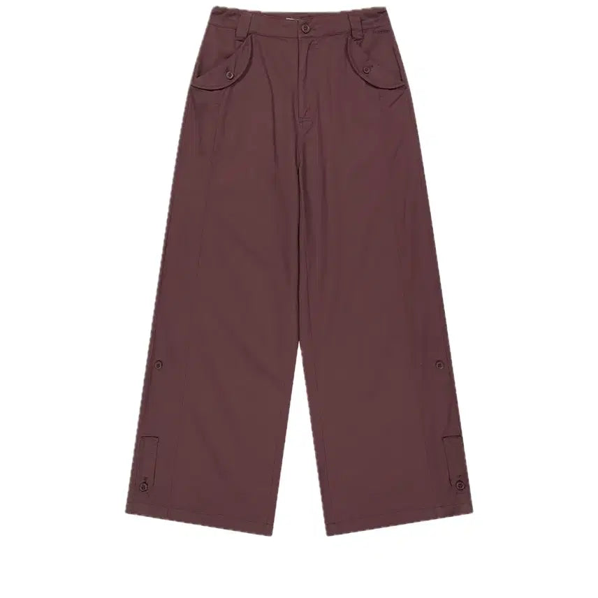 [BUNJANG] KOSEIO Washed Button Tab Pants Wine / 코이세이오 워시드 버튼 탭 팬츠 와인 1