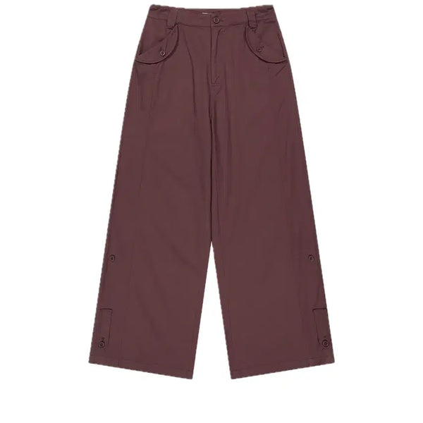 [BUNJANG] KOSEIO Washed Button Tab Pants Wine / 코이세이오 워시드 버튼 탭 팬츠 와인 1