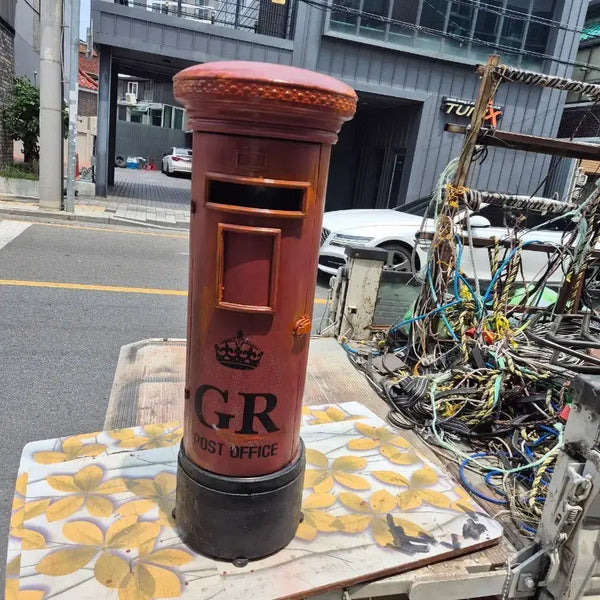 [BUNJANG] Antique Mailbox - 96cm, Iron / 30   96 센치 골동품 옛날우체통