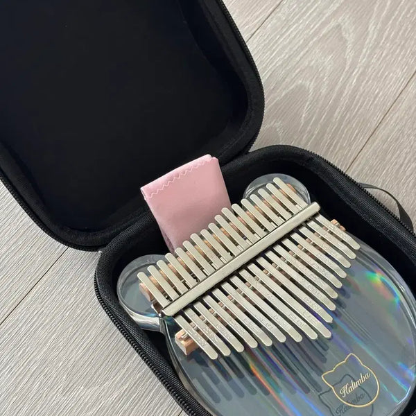[BUNJANG] Kalimba 17-Key Transparent Silver with Case / 칼림바 투명 은색 17음 + 케이스