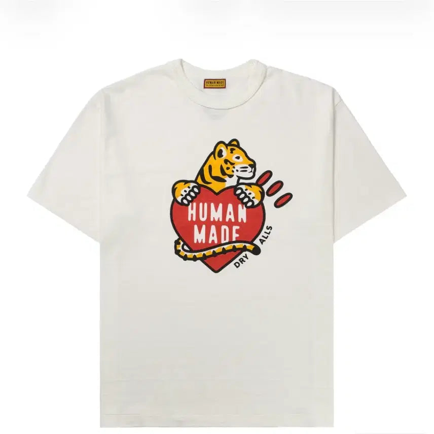 [BUNJANG] Human Made White Tiger Heart Logo T-Shirt XXL / 휴먼메이드 반팔티 화이트 타이거 하트 로고 xxl