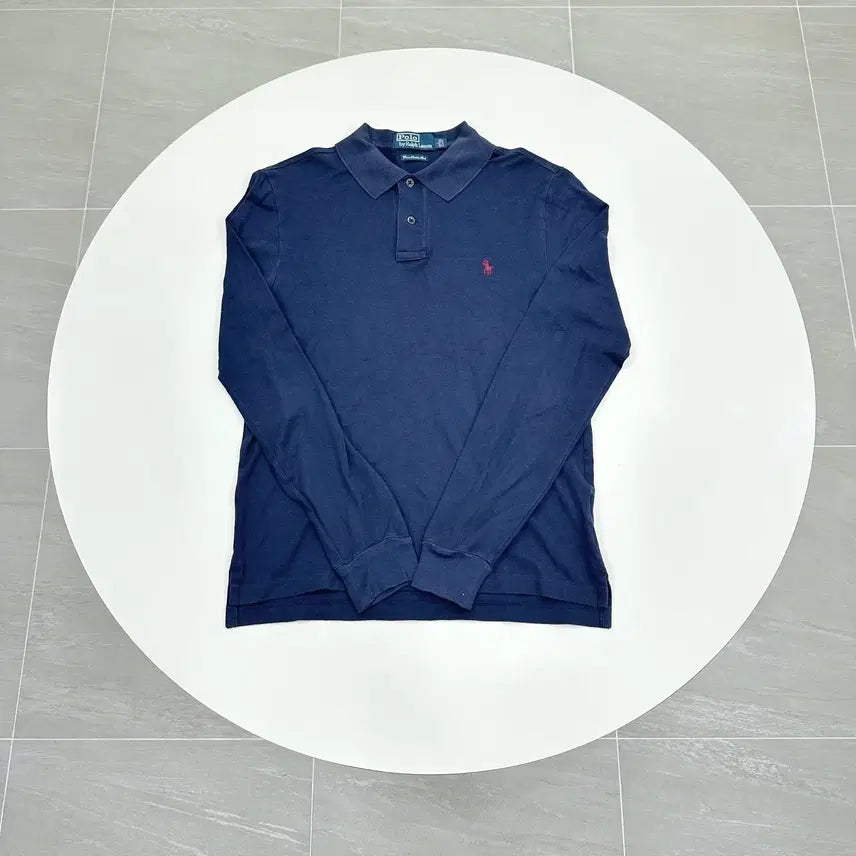 [BUNJANG] Polo Ralph Lauren Slim Fit PK Long Sleeve Polo Shirt Navy L / 폴로 랄프로렌 슬림핏 PK 긴팔 카라티 네이비 L 100