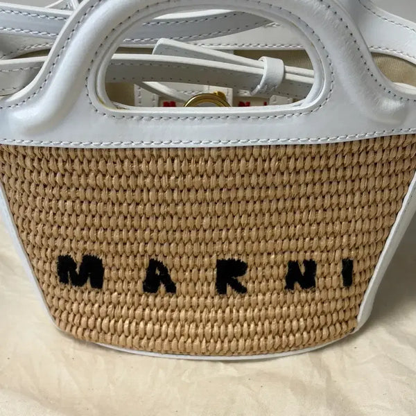 [BUNJANG] Marni Raffia Tote Bag White / 마르니 라피아 토트백 / 화이트