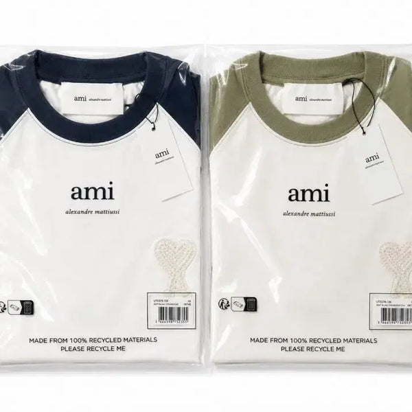 [BUNJANG] Ami Knit Patch Short Sleeve T-Shirt / #(정품/새상품)아미 니트패치 반팔티 판매합니다~