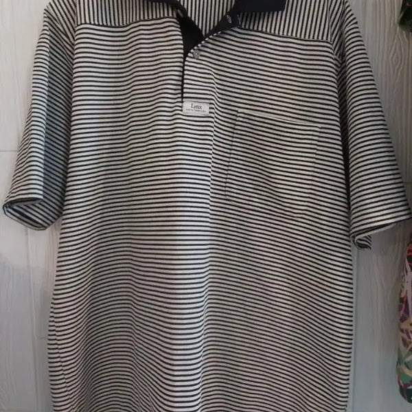 [BUNJANG] Links Golf Men's Striped Pocket Polo Shirt / 남100링스골프