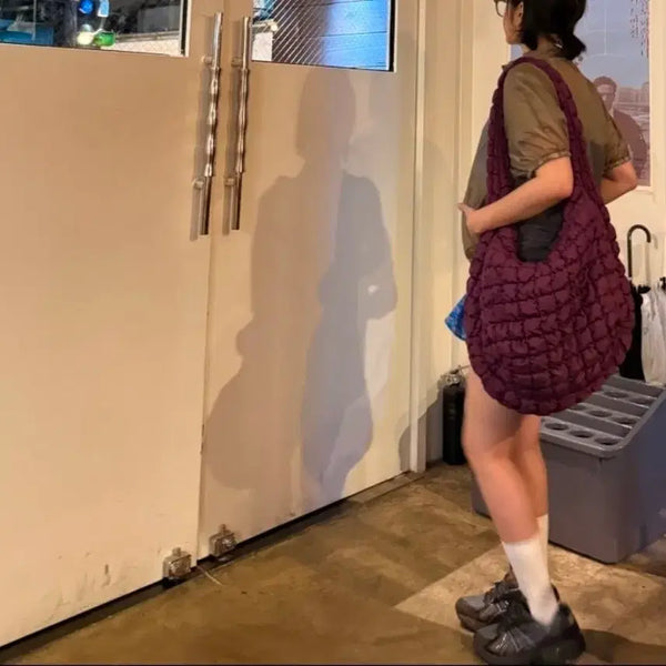 [BUNJANG] COS Quilting Shoulder Bag Burgundy / COS  코스 퀼팅 숄더백 버건디