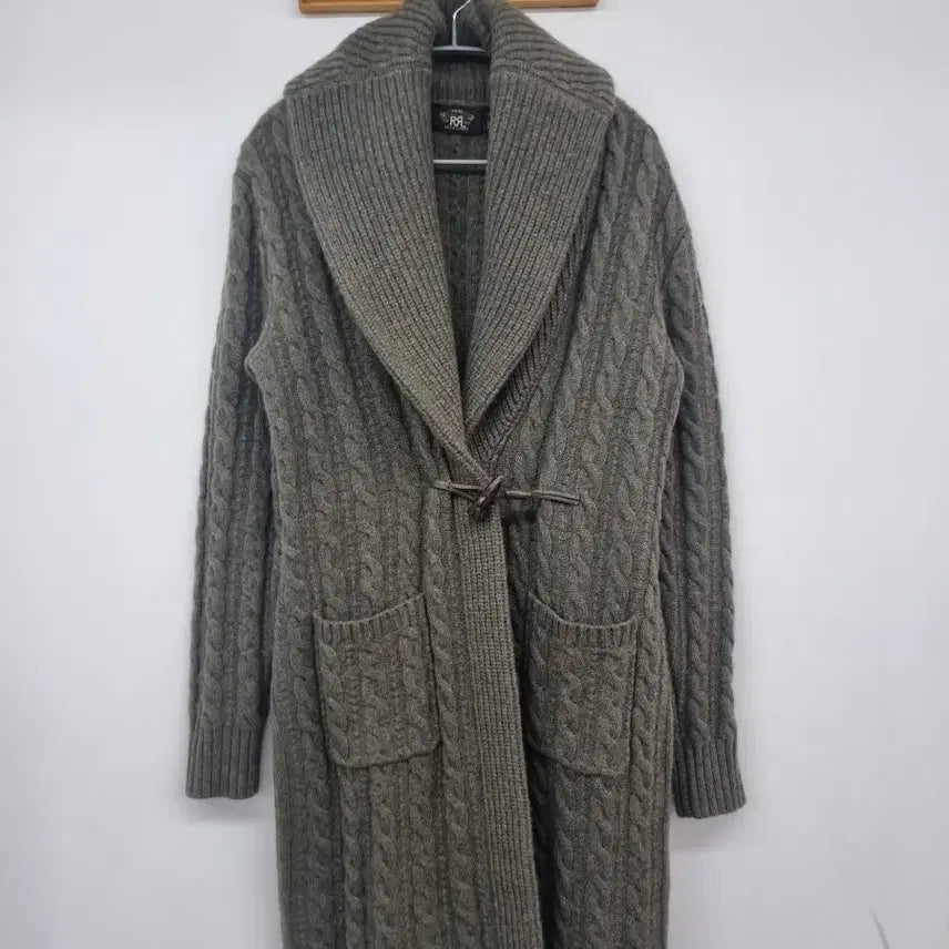 [BUNJANG] RRL Cashmere Blend Shawl Collar Cable Knit Cardigan / RRL 더블알엘 캐시미어 혼방 숄카라 케이블 니트 가디건