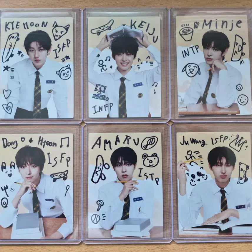 [BUNJANG] Teleca K-Pop Rookie Kickflip Sketch Card Set / 2025 테레카 KPOP 루키 킥플립 스케치카드 6장랏 판매합니다.