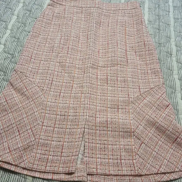[BUNJANG] Tweed Midi Skirt Pink / (새거)트위드 스커트 핑크