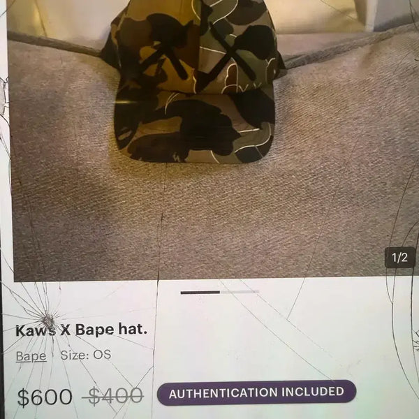 [BUNJANG] BAPE Chaos Camo Ball Cap / 베이프 카오스 카모 볼캡