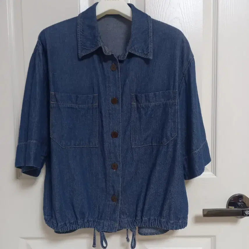 [BUNJANG] Women's Denim Shirt Jacket 7/10 Sleeve / 데님 셔츠 자켓