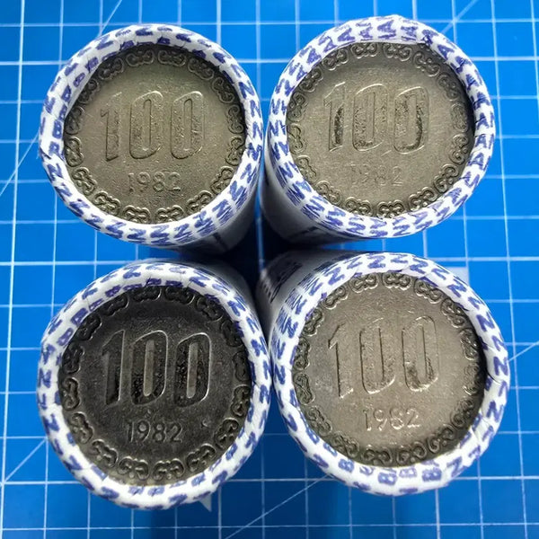 [BUNJANG] 1982 South Korean 100 Won Coins Bundle Set (200 Coins) / 100원 1982년 200개 4롤 일괄