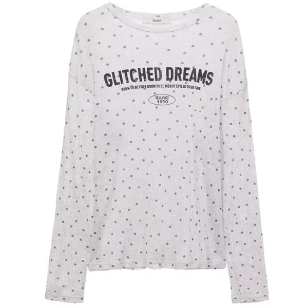 [BUNJANG] RAVE Dot Glitched Dreams Long Sleeve T-shirt / 레이브 도트 롱슬리브 Dot GLITCHED DREAMS