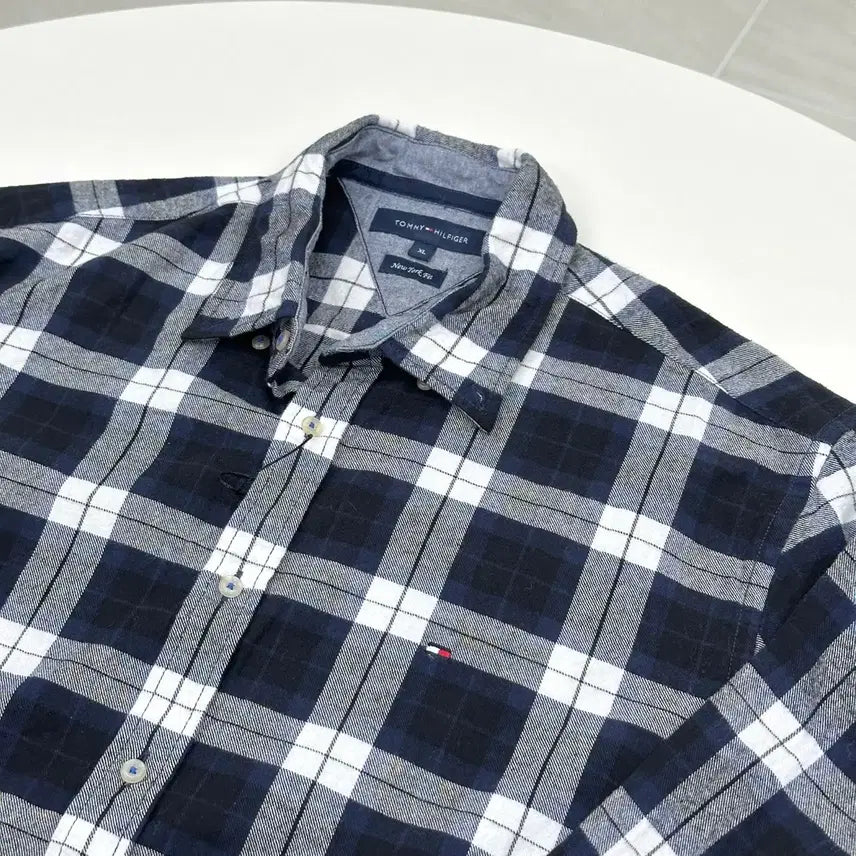 [BUNJANG] Tommy Hilfiger Colorblock Check Shirt XL (105) New / 타미힐피거 체크 셔츠 남방 XL 105 새상품