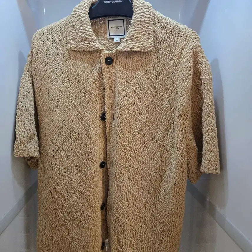 [BUNJANG] Wooyoungmi 24FW Camel Cotton Cardigan / 우영미 24fw 카멜 코튼가디건