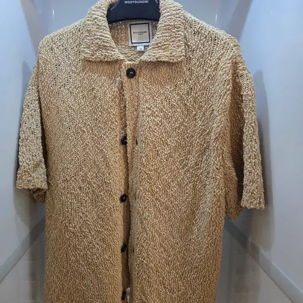 [BUNJANG] Wooyoungmi 24FW Camel Cotton Cardigan / 우영미 24fw 카멜 코튼가디건