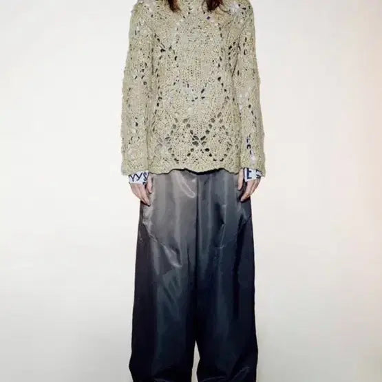 [BUNJANG] OPENYY Wide Leg Pants Black / 오픈 와이와이 와이드 레그 팬츠(제니착용)