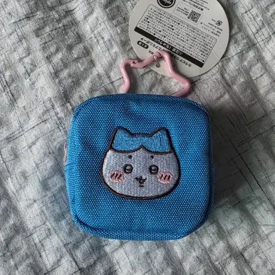 [BUNJANG] Chiikawa Embroidered Pouch Blue / 치이카와 파우치 블루
