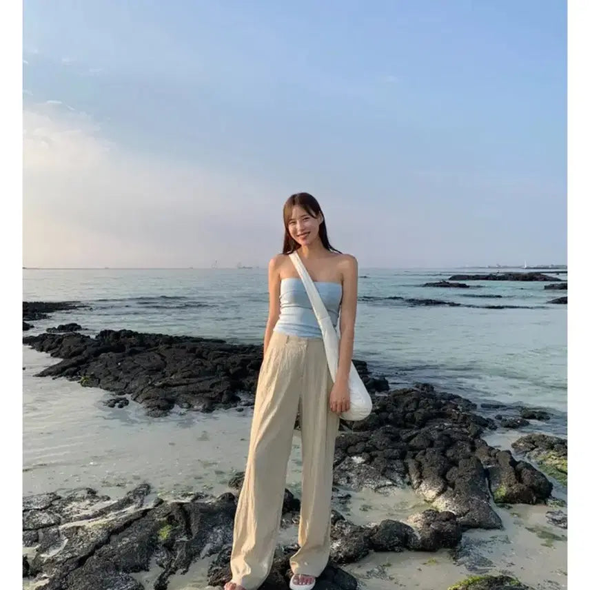 [BUNJANG] Wonlog Slacks Shorts (Size S, Beige) / 원로그 슬랙스 숏 S
