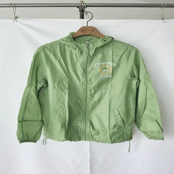 [BUNJANG] Giordano Green Hooded Windbreaker Jacket Size 95 / 지오다노 연두색 후드 바람막이 95