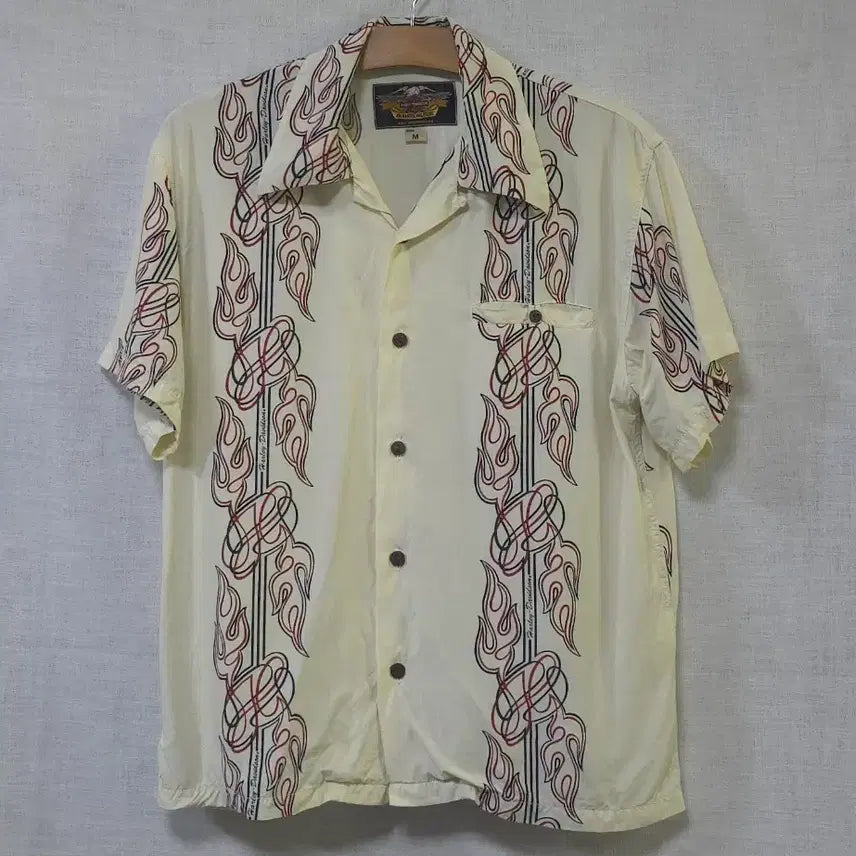 [BUNJANG] Harley-Davidson Japanese Import Summer Short Sleeve Shirt / 할리데이비슨 정품 일본수입 여름 반팔 셔츠 95 바이크 남방 희귀 아카이브