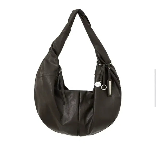 [BUNJANG] Matinkim Twist Handle Hobo Bag Large Dark Brown / 마뗑킴 트위스트 핸들 호보백 라지 다크브라운
