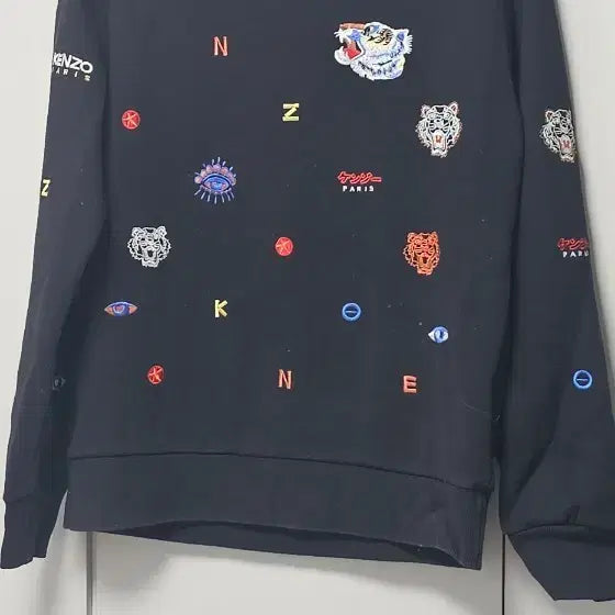 [BUNJANG] Kenzo Tiger Embroidered Sweatshirt Black / 겐조 타이거 자수 맨투맨 블랙