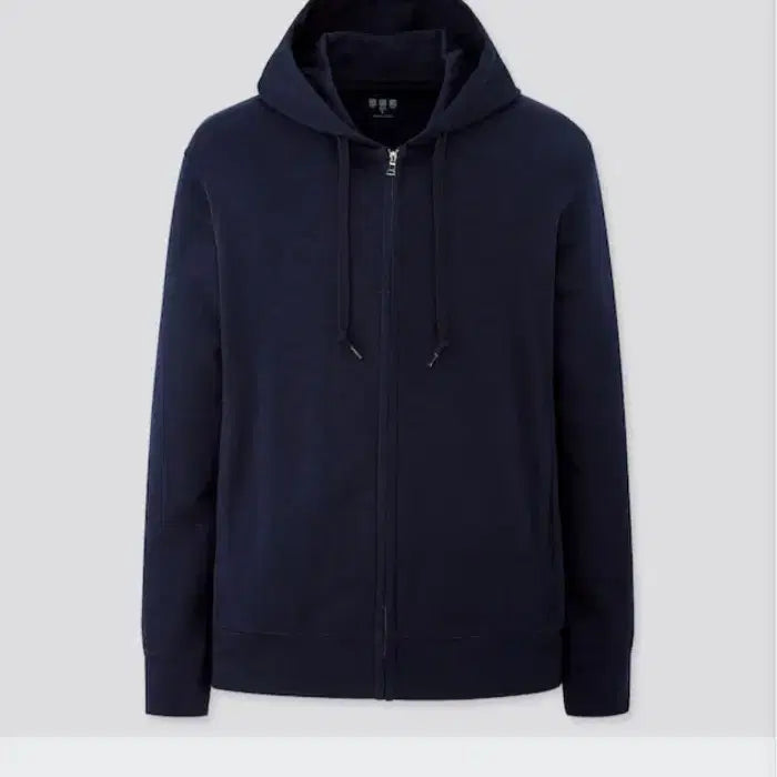 [BUNJANG] Uniqlo AIRism UV Cut Full Zip Hoodie Navy / 유니클로 에어리즘 UV 차단 풀집업 후드 네이비